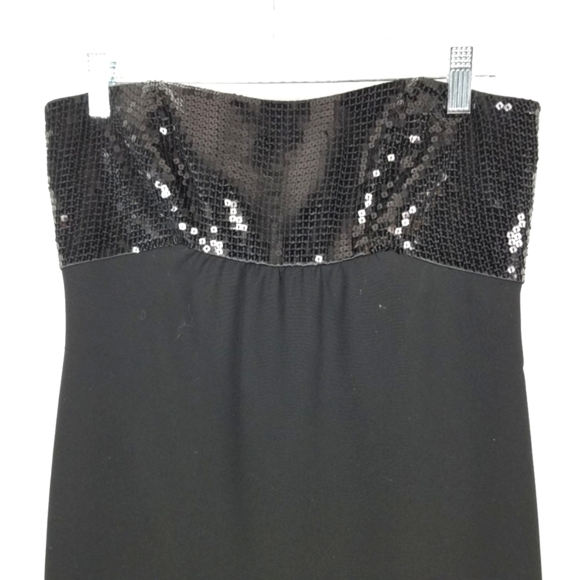 Ann Taylor Sequin Strapless Cocktail Dress Black Size 4 Small Mini LBD - Picture 8 of 10